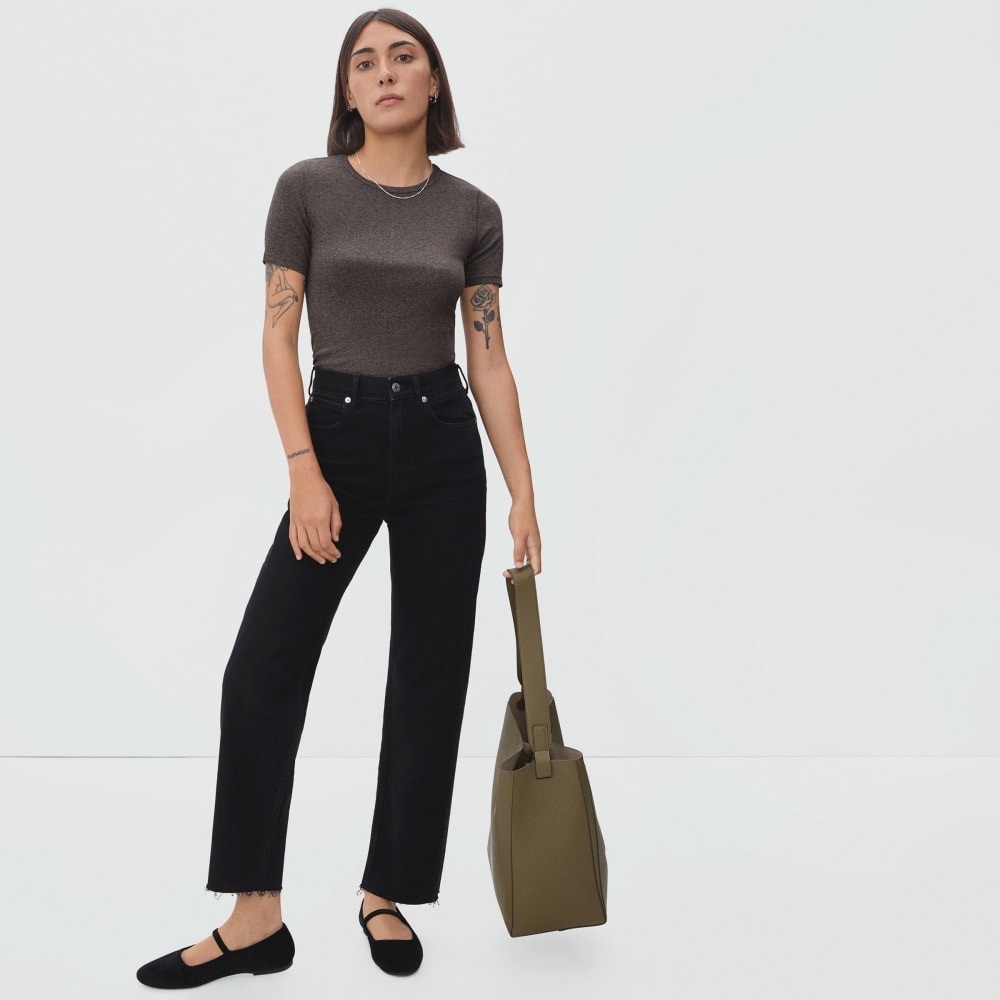 Everlane Pima Micro-Rib Crew Tee